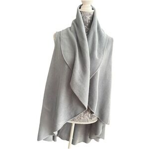Shawl Sweater Draping Circular Sleeveless Cardigan One Size 54" Wide x  34"Long